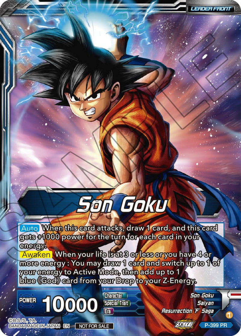 goku mtg card Son Goku // Super Saiyan Blue Son Goku Returns (P-399) [Promotion Card