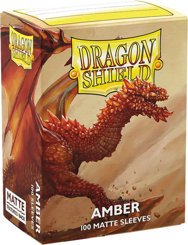 Dragon Shield: Standard 100ct Sleeves - Amber (Matte)