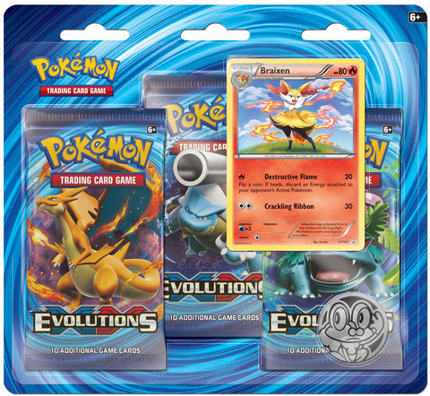 Pokemon - XY: Evolutions - 3-Pack Blister (Braixen)