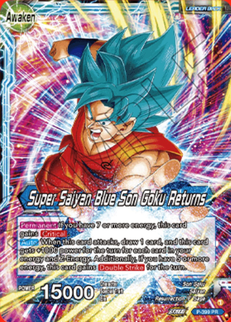 goku pokemon card Son Goku // Super Saiyan Blue Son Goku Returns (P-399) [Promotion Card