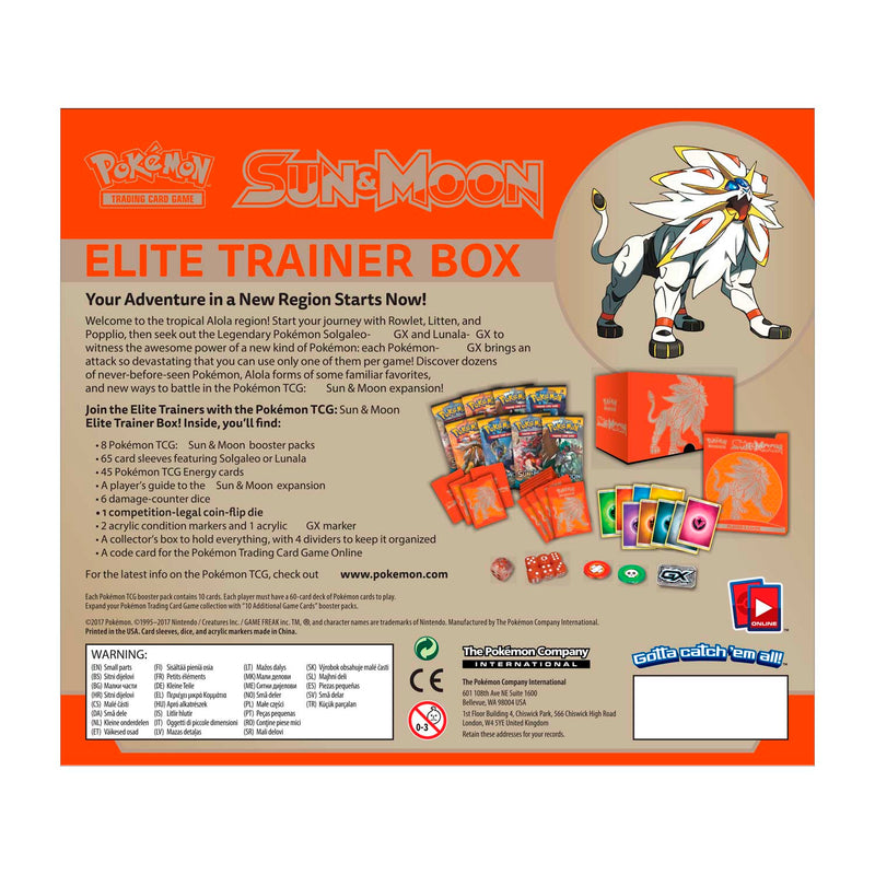 Pokemon - Sun & Moon - Elite Trainer Box (Solgaleo)