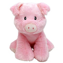 Sitting Animals Pink Pig Plush - 12 In.