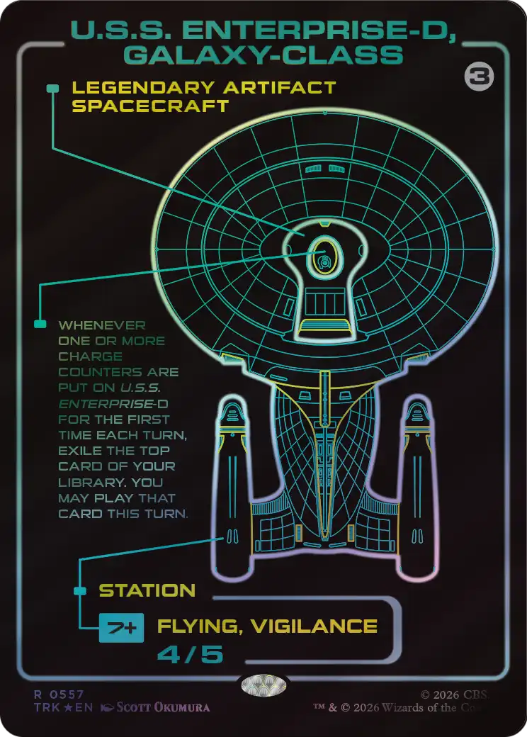 U.S.S. Enterprise-D, Galaxy-Class (Surge Foil) [Star Trek]