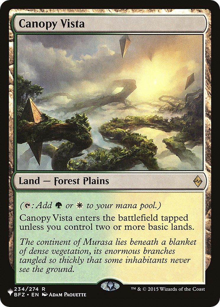 Canopy Vista [The List]