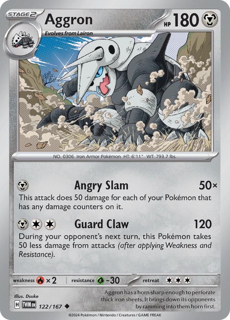 Aggron (122/167) [Scarlet & Violet: Twilight Masquerade]