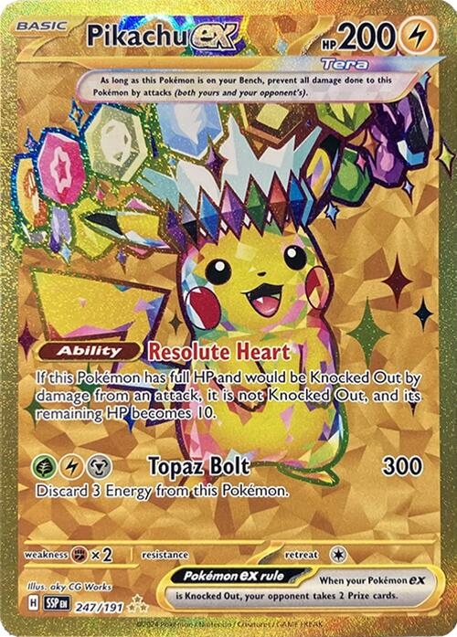 pokemon scarlet and violet pikachu card - & - SV4.5 - Paldean Fates - Violet Black Star Promo #88 CGC Authenticated Pristine 10 Card Pikachu AR Scarlet & Violet