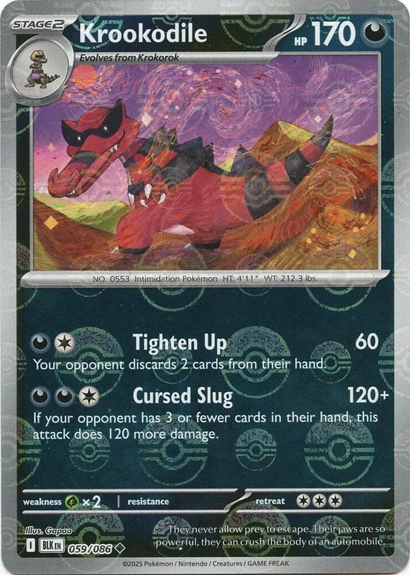 Krookodile (059/086) (Poke Ball Pattern) [Scarlet & Violet: Black Bolt]
