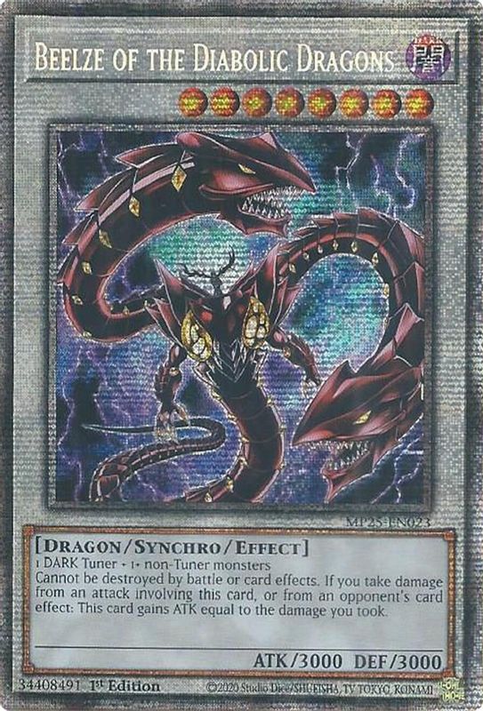 Beelze of the Diabolic Dragons [MP25-EN023] Starlight Rare