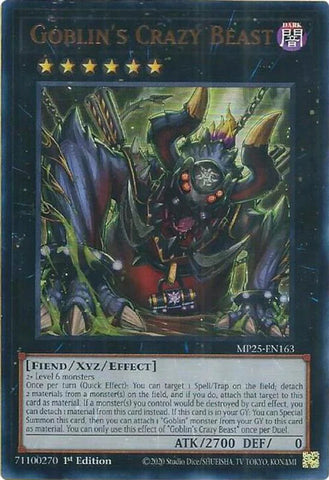 Goblin's Crazy Beast [MP25-EN163] Ultra Rare