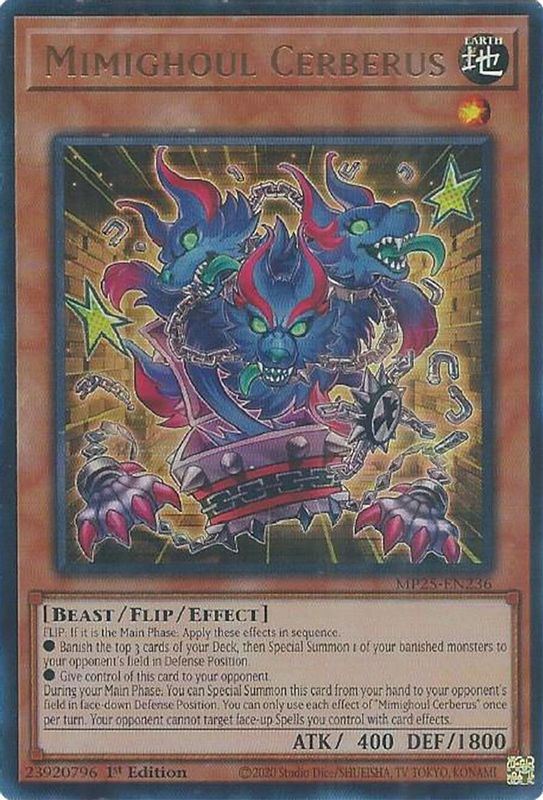 Mimighoul Cerberus [MP25-EN236] Ultra Rare