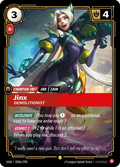 Jinx - Demolitionist (Alternate Art) - (030a/298) - Riftbound: Origins