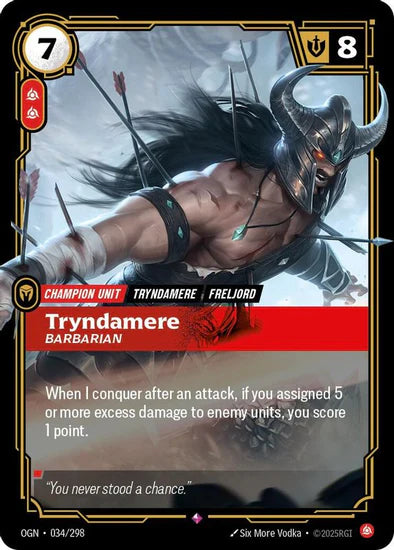 Tryndamere - Barbarian - (034/298) - Riftbound: Origins