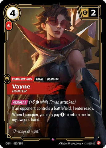 Vayne - Hunter - (035/298) - Riftbound: Origins