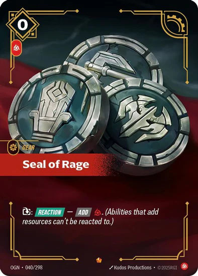 Seal of Rage - (040/298) - Riftbound: Origins