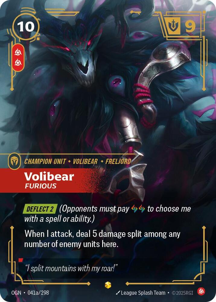 Volibear - Furious (Alternate Art) - (041a/298) - Riftbound: Origins