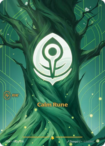 Calm Rune (Alternate Art) - (042a/298) - Riftbound: Origins