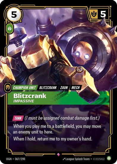 Blitzcrank - Impassive - (067/298) - Riftbound: Origins