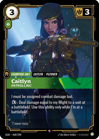 Caitlyn - Patrolling - (068/298) - Riftbound: Origins