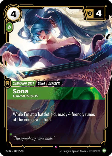 Sona - Harmonious - (073/298) - Riftbound: Origins