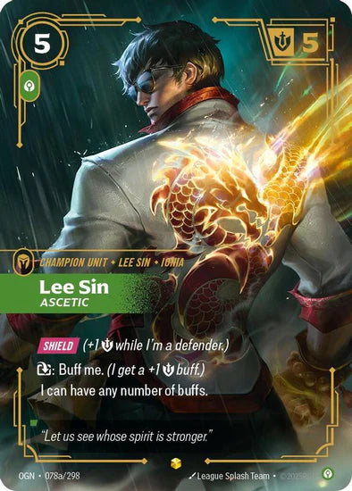 Lee Sin - Ascetic (Alternate Art) - (078a/298) - Riftbound: Origins