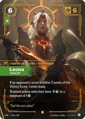 Leona - Zealot (Alternate Art) - (079a/298) - Riftbound: Origins