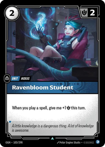 Ravenbloom Student - (103/298) - Riftbound: Origins