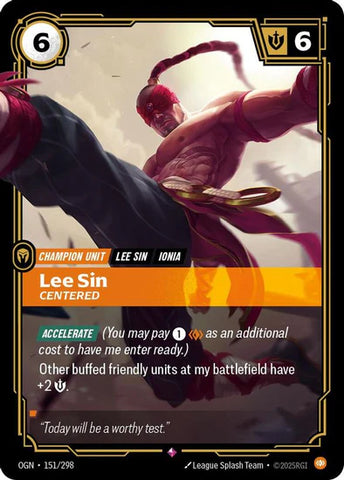 Lee Sin - Centered - (151/298) - Riftbound: Origins