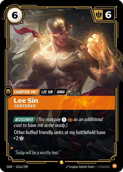 Lee Sin - Centered (Alternate Art) - (151a/298) - Riftbound: Origins