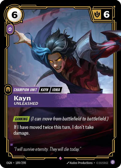Kayn - Unleashed - (189/298) - Riftbound: Origins