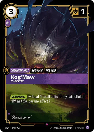 Kog'Maw - Caustic - (190/298) - Riftbound: Origins
