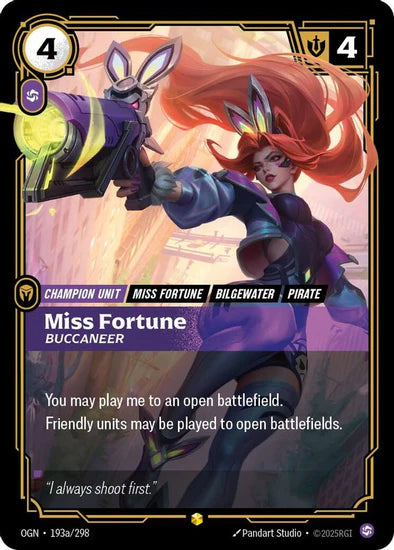 Miss Fortune - Buccaneer (Alternate Art) - (193a/298) - Riftbound: Origins
