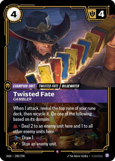 Twisted Fate - Gambler - (200/298) - Riftbound: Origins