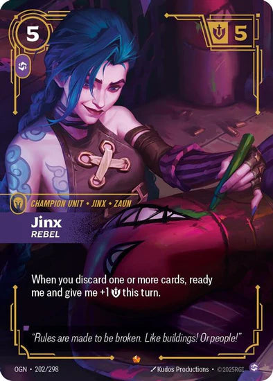 Jinx - Rebel - (202/298) - Riftbound: Origins