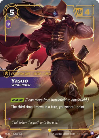 Yasuo - Windrider (Alternate Art) - (205a/298) - Riftbound: Origins