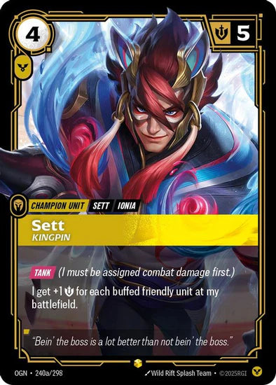 Sett - Kingpin (Alternate Art) - (240a/298) - Riftbound: Origins