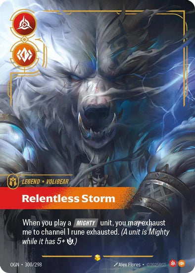Volibear - Relentless Storm (Overnumbered) - (300/298) - Riftbound: Origins