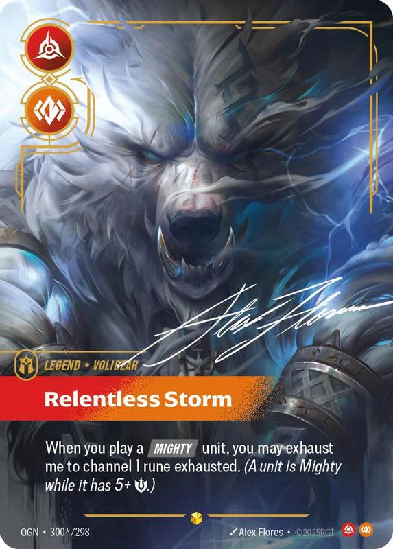 Volibear - Relentless Storm (Signature) - (300*/298) - Riftbound: Origins