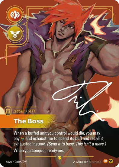 Sett - The Boss (Signature) - (310*/298) - Riftbound: Origins