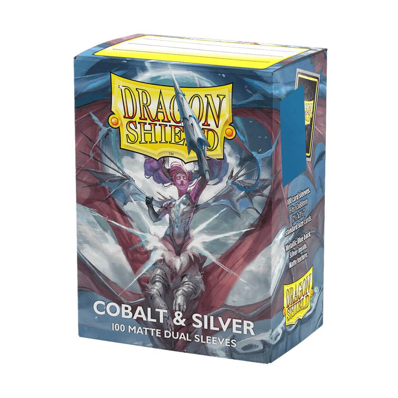 Dragon Shield: Standard 100ct Sleeves - Blue (Cobalt & Silver)