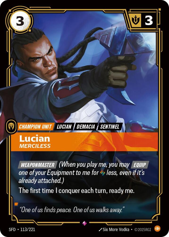 Lucian - Merciless - (113/221) - Riftbound: Spiritforged