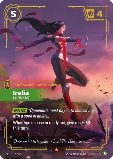Irelia - Fervent - (057/221) - Riftbound: Spiritforged