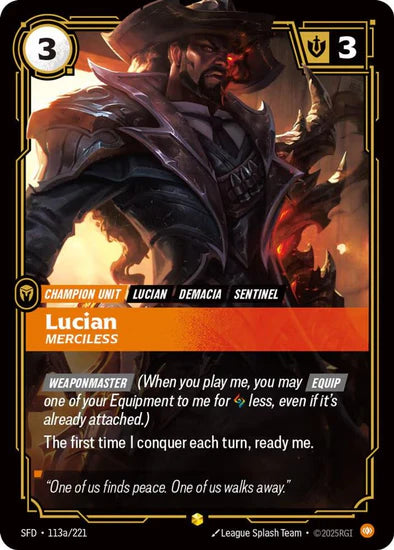 Lucian - Merciless (Alternate Art) - (113a/221) - Riftbound: Spiritforged