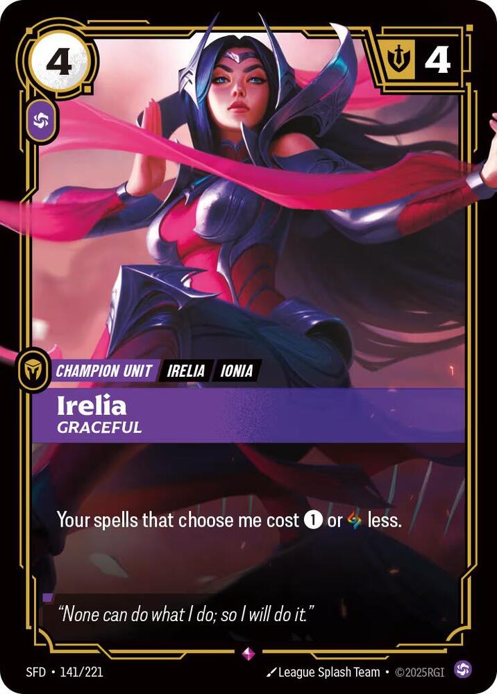 Irelia - Graceful - (141/221) - Riftbound: Spiritforged