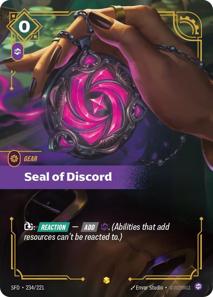 Seal of Discord (Overnumbered) - (234/221) - Riftbound: Spiritforged