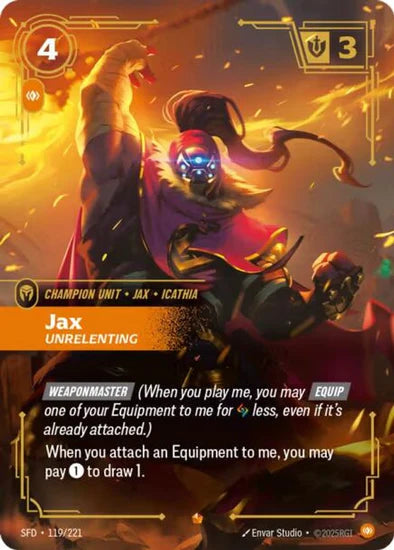 Jax - Unrelenting - (119/221) - Riftbound: Spiritforged