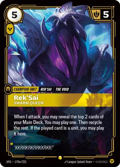 Rek'Sai - Swarm Queen (Alternate Art) - (170a/221) - Riftbound: Spiritforged