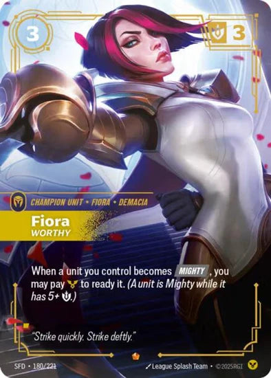 Fiora - Worthy - (180/221) - Riftbound: Spiritforged