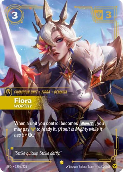 Fiora - Worthy (Alternate Art) - (180a/221) - Riftbound: Spiritforged