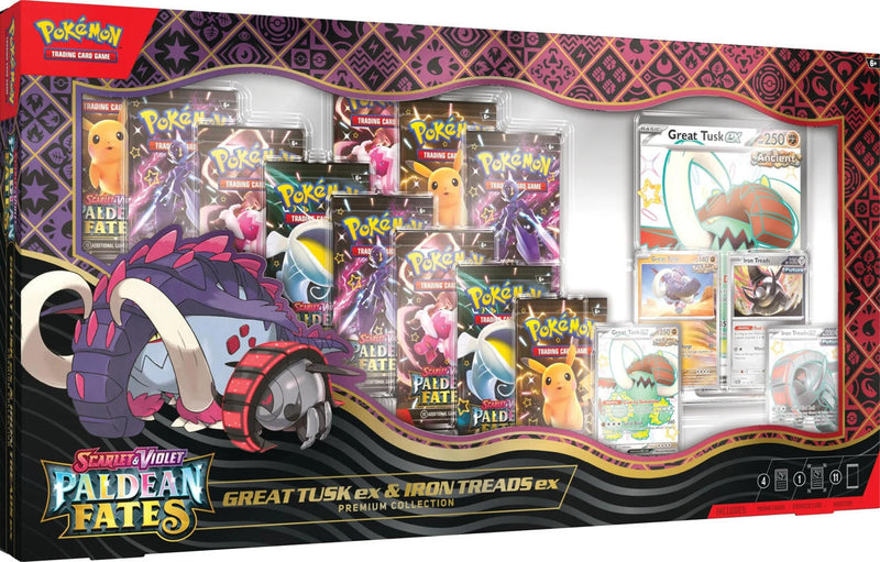 Pokemon - Scarlet & Violet: Paldean Fates Great Tusk ex & Iron Treads ex Premium Collection