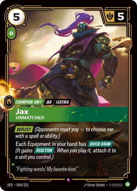 Jax - Unmatched - (054/221) - Riftbound: Spiritforged